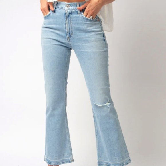 CITIZENS OF HUMANITY Tailyn Mid-Rise Flare Jeans in Played Out - Picture 1 of 5